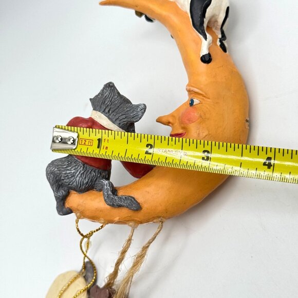 Kurt Adler Hey Diddle Diddle Storybook Ornament Vintage 1995 Cat Fiddle Moon Cow - Picture 3 of 13